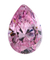 Cubic Zirconia - Pear - Pink (PS)