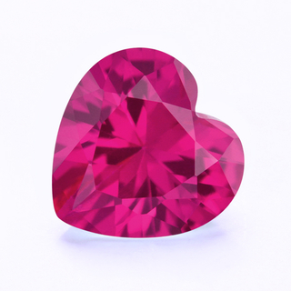 Synthetic Ruby - Corundum Heart - red #5 (HS)
