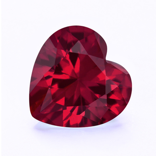 Synthetic Ruby - Corundum Heart - red #8 (HS) 