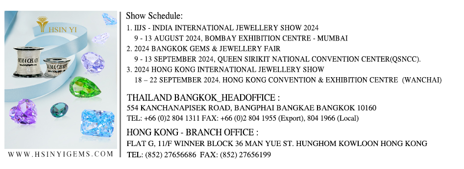 2024 JEWELERY SHOW in India, Bangkok and Hongkong