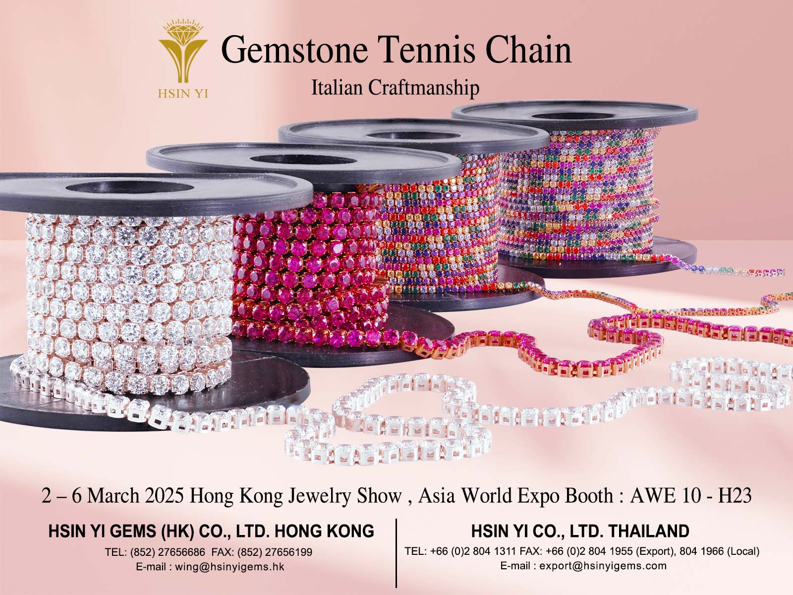 2025 HONG KONG INTERNATIONAL Jewelry FAIR, 2 Mar. - 6 Mar. | Booth No. AWE 10 - H23 | Asia World Expo