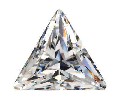 Cubic Zirconia - Triangle - White (PS) 