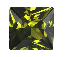 Cubic Zirconia - Square Princess - Olive (SQP)