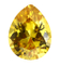 Cubic Zirconia - Pear - Yellow (PS) 