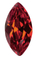 Synthetic Ruby - Corundum Marquise - red #8 (MS)