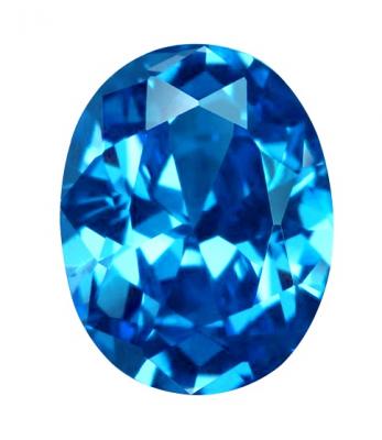 Cubic Zirconia - Oval - Blue (OS)