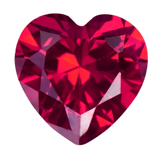 Synthetic Ruby - Corundum Pear - red #5 (HS)