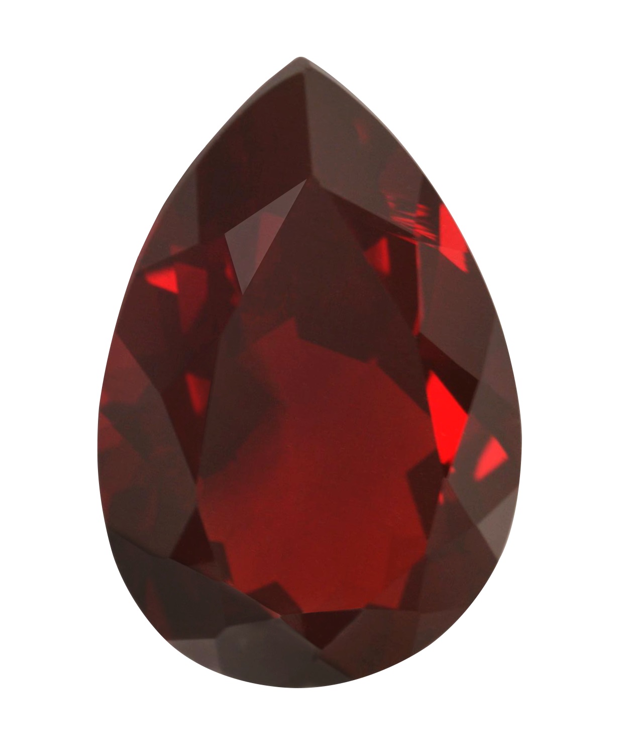 Synthetic Ruby - Corundum Pear - red #8 (PS)