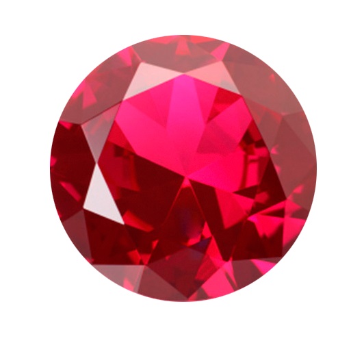 Synthetic Ruby - Corundum Round - red #5 (RS)